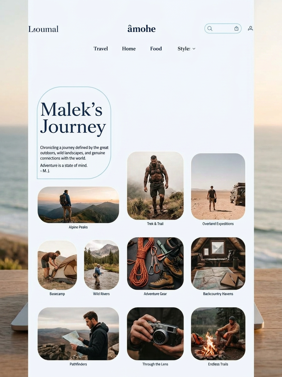 Lifestyle showcase website sample built by Web Bloom
